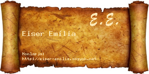 Eiser Emília névjegykártya