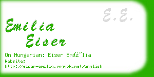 emilia eiser business card